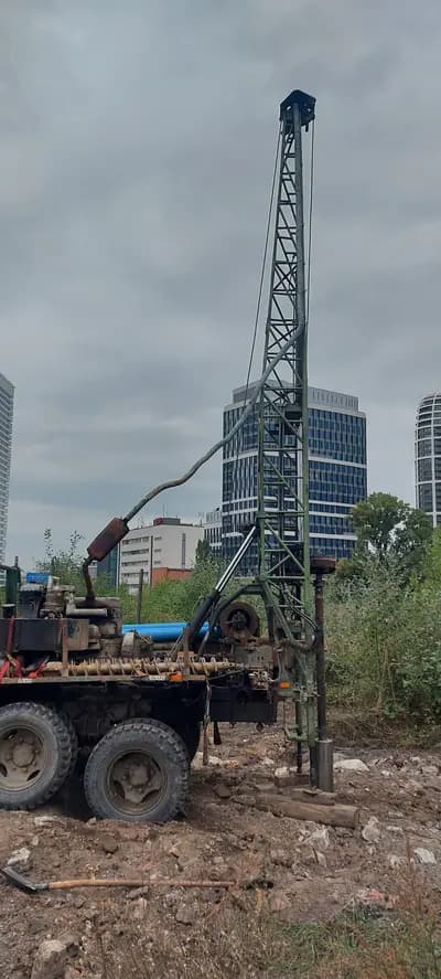 Vrtná súprava na stavenisku